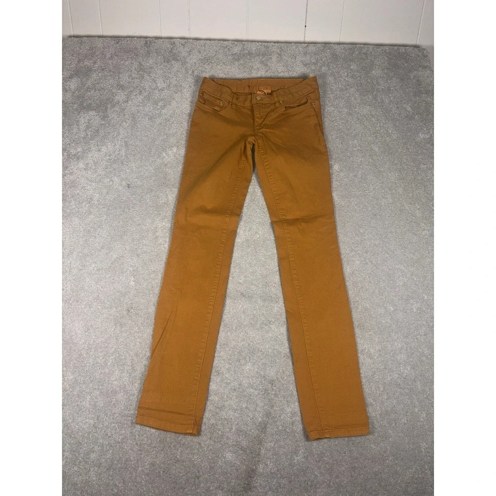 Tory Burch Yellow/orange Denim Ivy Super Skinny Jeans Size‎ 27
